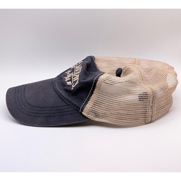 Sweet Baby Rays Wing Night Barbecue Sauce BBQ Snapback Hat Cap Mesh Blue Beige - Picture 3 of 5